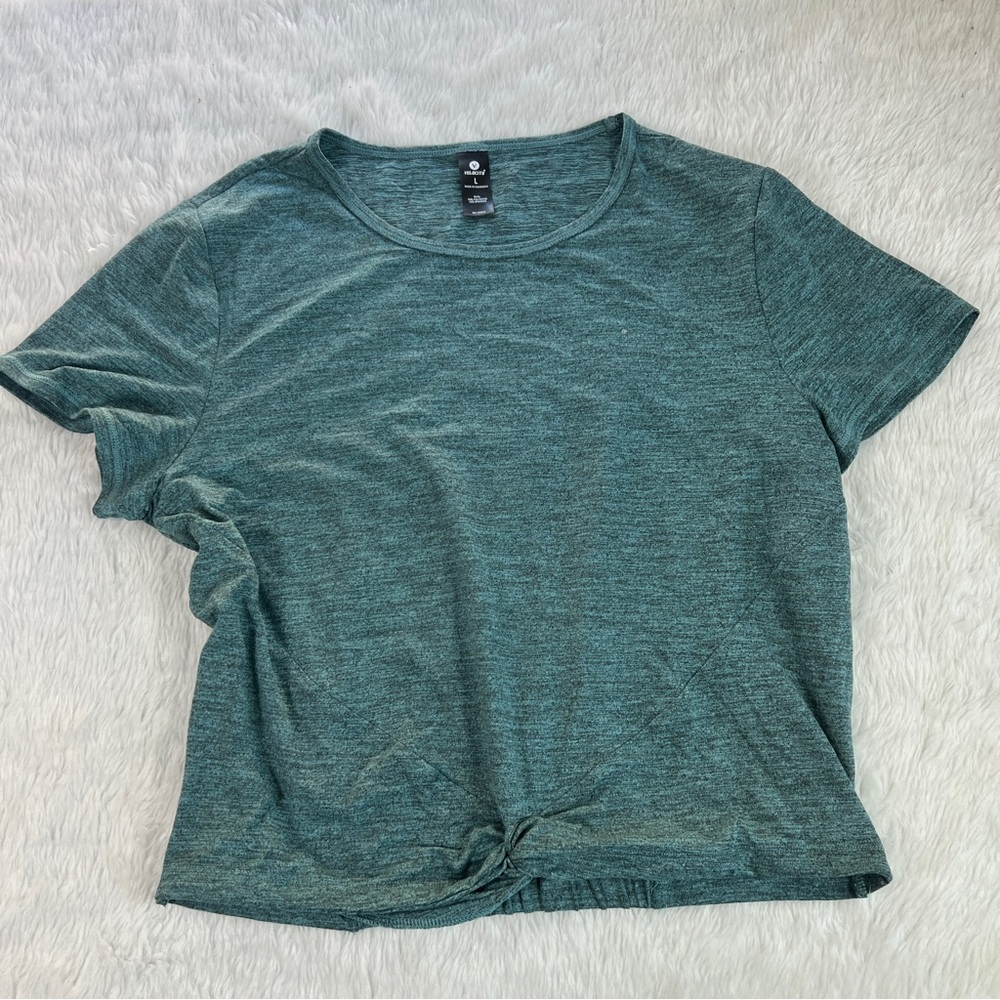 Velocity Short Sleeve Twist Front Top size L
